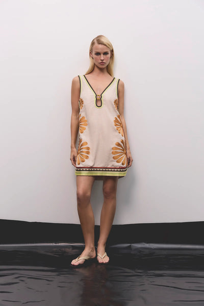 DÉJÀ VU V-NECK MINI DRESS