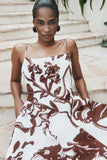 Emmett Square Neck Panelled Midi Dress