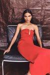 Campbell Strapless U Wire Maxi Dress - Goji