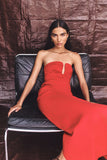 Campbell Strapless U Wire Maxi Dress - Goji