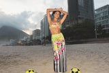 MIXED FLORAL CANOPY BEADED COLUMN SKIRT