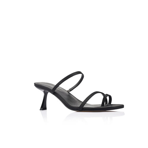Torrance Sandal Black Satin