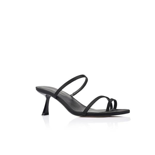 Torrance Sandal Black Satin