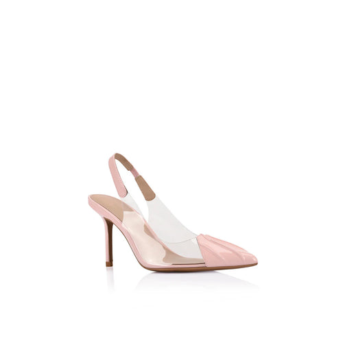 Remi Pump Vinylite & Pink Patent Leather