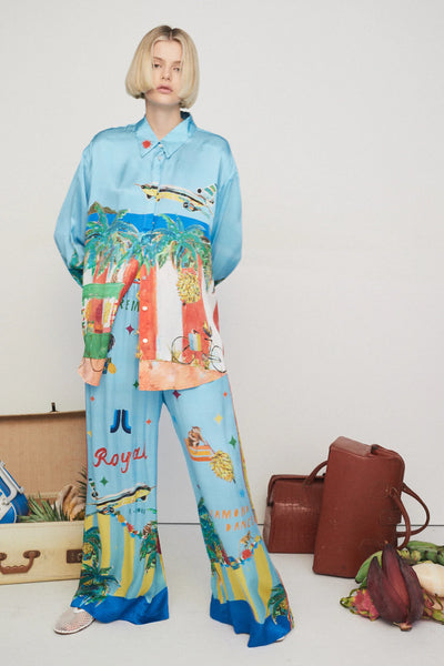 ALL ABOARD SILK SHIRT
