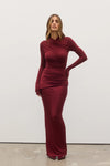 KATIRA MAXI SKIRT - WINE