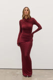 KATIRA MAXI SKIRT - WINE