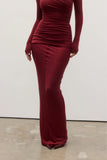KATIRA MAXI SKIRT - WINE