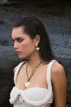 Elena Earrings | Gold Pearl