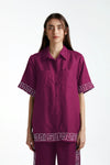 Sig Linen Shirt- Plum