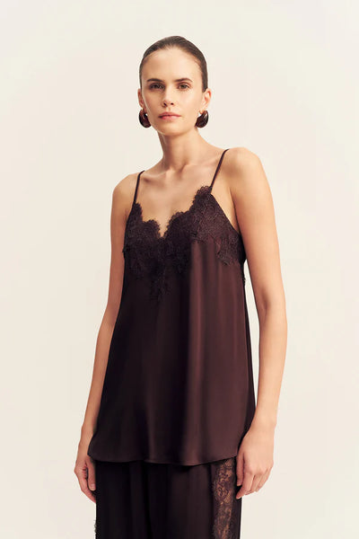 Simona Lace Cami - Espresso