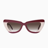 Lafayette- Burgundy Light Tan Splice w. Gold Metal / Brown Gradient Lens