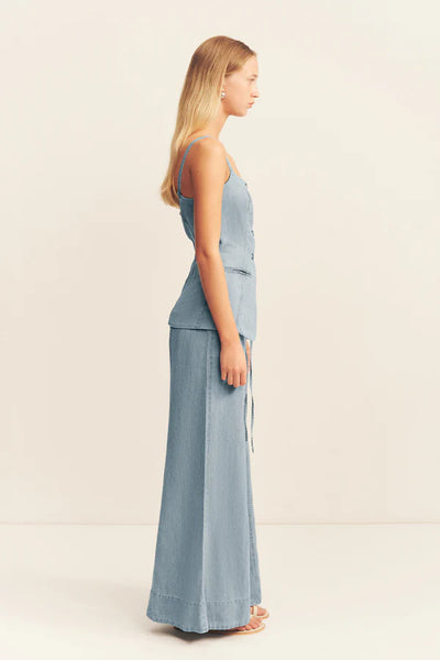 Ellsworth Tailored Top - Bleached Blue