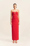 Campbell Strapless U Wire Maxi Dress - Goji