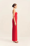Campbell Strapless U Wire Maxi Dress - Goji