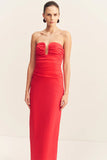 Campbell Strapless U Wire Maxi Dress - Goji