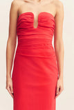 Campbell Strapless U Wire Maxi Dress - Goji