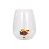 BUMBLE BEE GLASS TUMBLER 8.5X10CM