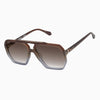 Rodeo- Matte Transparent Chocolate Fade to Crystal w. Gold Metal