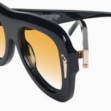 Bowery- Gloss Black w. Gold Metal / Orange Gradient Lens