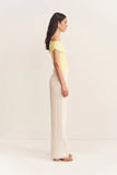 Mira Off Shoulder Top - Sherbet Yellow