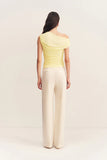 Mira Off Shoulder Top - Sherbet Yellow
