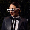 Piaf- Arctic White w. Black Metal / Black Gradient Lens