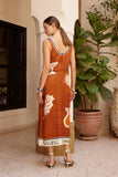 SOLEIL D'AMOUR SILK MIDI DRESS