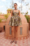 CITRON FLOUNCE MINI DRESS