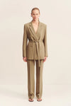 Irena Oversized Belted Blazer - Oak