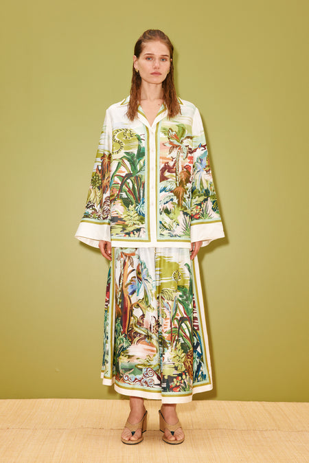 Carmine Embroidered Mini Dress