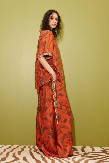 Carmine Embroidered Mini Dress