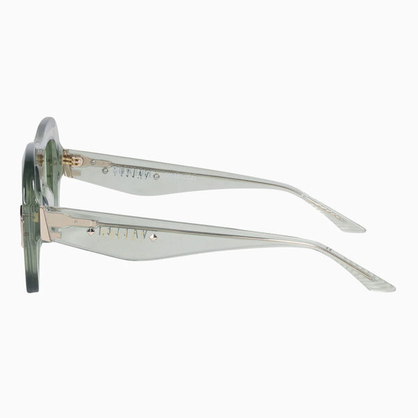 Bowery- Transparent Sage w. Gold Metal / Light Green Lens