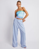 WIDE LEG TROUSERS - ALICE BLUE