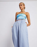 WIDE LEG TROUSERS - ALICE BLUE