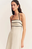Billie Contrast Panelled Midi Dress