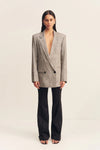 Elliot Double Breasted Blazer - Concrete