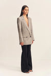 Elliot Double Breasted Blazer - Concrete