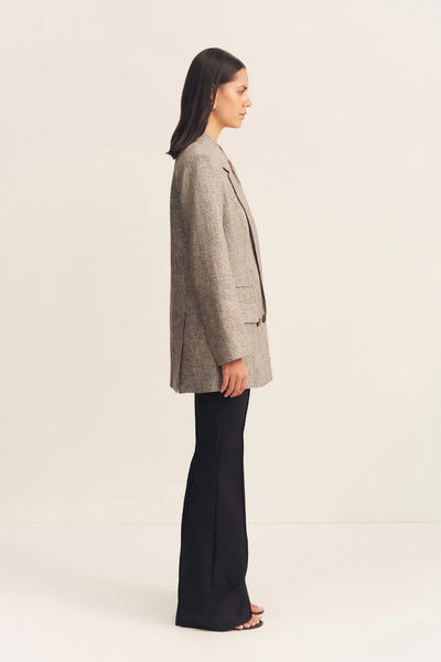 Elliot Double Breasted Blazer - Concrete