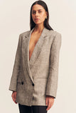 Elliot Double Breasted Blazer - Concrete