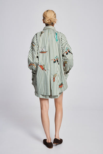 BISOU EMBROIDERED LONG SLEEVE SHIRT