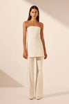 Lani Strapless Mini Dress - Rice
