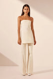 Lani Strapless Mini Dress - Rice