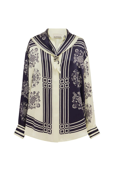 Banderra Scarf Silk Shirt