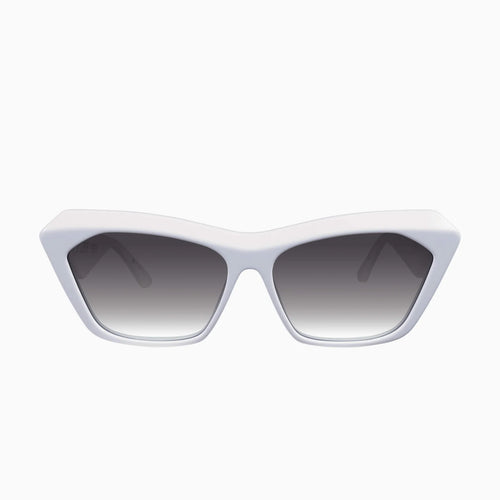 Piaf- Arctic White w. Black Metal / Black Gradient Lens
