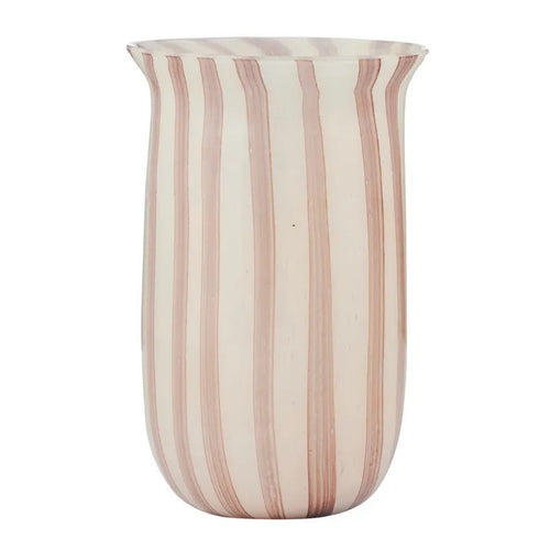 CLAUDIA GLASS VASE 15.5X24.5CM IV/RUSSET