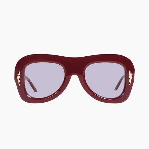 Bowery- Burgundy w. Gold Metal / Light Violet Lens