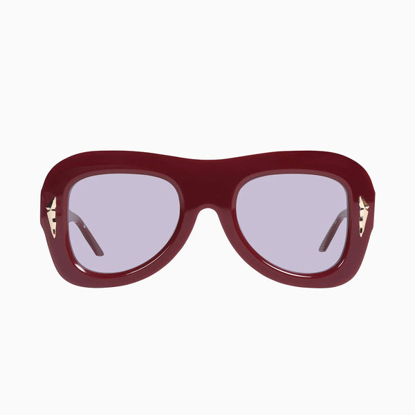 Bowery- Burgundy w. Gold Metal / Light Violet Lens