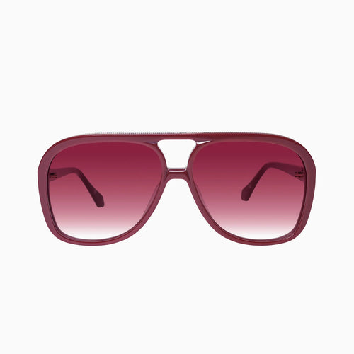 Bang- Burgundy w. Gold Metal / Rose Gradient Lens