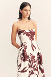 Emmett Square Neck Panelled Midi Dress